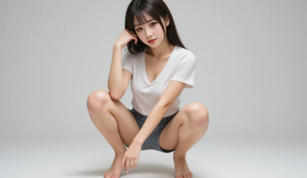 15 years old,Leg spread,Hip joint examination,Precision Images,Ergonomically correct,Biologically correct,Beautiful Face,Well-formed face,Underwear coming off,With legs apart,Korean Female Idols,squat,slender,Stylish,Showing off your crotch,Not wearing,Show off your hip joints,Beauty,No clothes