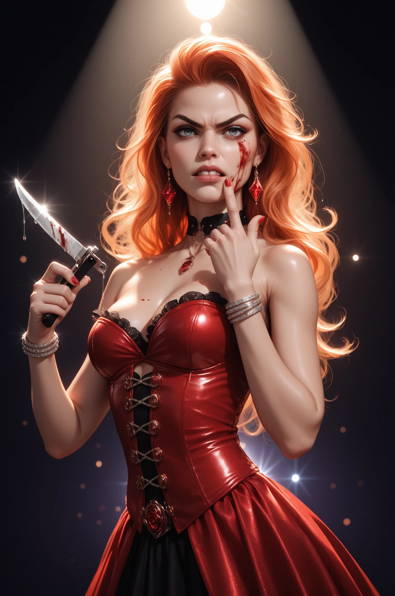 8K, tenebrosa_fancy, (scarlet witch, yellow: 1.5), angel face, 1 person, Full figure standing, Mechanical Wonder, Robot Presence