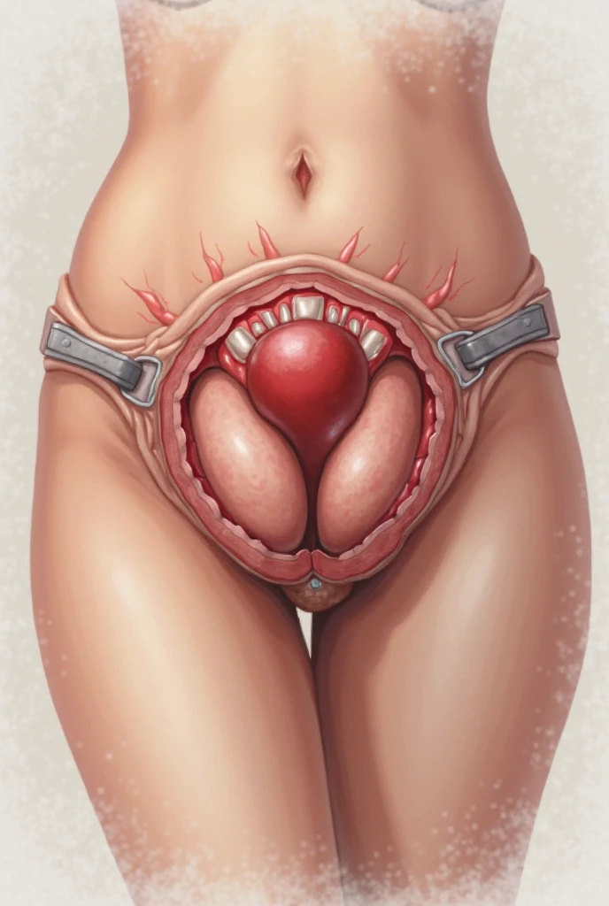 Visual representation of a weakened bladder due to regularly holding in urine, affecting its ability to hold urine