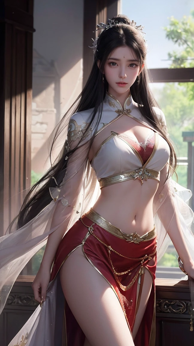 extremely beautiful hancock, boa hancock, subtle makeup, golden hour, photorealistic, high contrast, 8k HD, detailed, hyper-detailed, realistic skin texture, long hair, crop top, side slit, long sleeves, medium breast, best quality, ultra high res, raw photo, dramatic lighting, unreal engine, diffuse glow, dynamic pose, outdoor, realistic detailed pirate ship, treasure chest, gold, gold coins, gold bars, sexy pose
, Woman, black hair, green eyes, in a golden carriage, carriage, highlighted eyes, medium breast