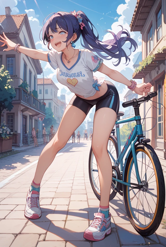 Cycling is、It&#39;s an exhilarating activity where you can run through the wind.。In the clear morning air、In the saddle、When you start pedaling、Vitality throughout the body。The bicycle tires grip the asphalt smoothly.、The rhythmic rotation creates a pleasant rhythm.。

The unfolding landscape is々And transition、Increased sense of unity with nature。Running through the lush countryside、Hear birds singing、The scent of flowers wafts through the air。On mountain roads、Taking on a steep uphill climb will strengthen your cardiopulmonary function.、The sense of accomplishment when you reach the top is incomparable.。On the downhill、Enjoy a speedy ride。The wind flutters my hair、A refreshing sensation envelopes the whole body。

In urban cycling、It&#39;s fun to escape the hustle and bustle of the city and explore hidden spots.。Running along the park&#39;s greenway、Glide along the riverside path。You can also discover a new side of the city.、This is the joy of cycling.。

I often go cycling with my friends.、Running at the same pace creates a sense of community。With occasional breaks、Enjoy a picnic in a scenic spot、Taking a break at a local cafe is one of the things I enjoy.。Exchanging advice with each other、It&#39;s also exciting to explore new routes.。

Cycling is単なる運動ではなく、It&#39;s also a refreshing experience for the mind.。Forget the stress of everyday life、Enjoy the feeling of being one with nature、You can spend your time in a healthy way。Every time I pedal, my mind and body become lighter.、Anticipation for the next destination grows。

Also、As an environmentally friendly means of transportation、Cycling is持続可能な社会の一助となる。By choosing a bicycle instead of a car、Reduce exhaust gases、Contribute to environmental protection。

Cycling is、It is an activity that symbolizes freedom and adventure.、Its appeal is not limited to any age or gender.、Everyone can enjoy it。Somewhere today、Someone will be pedaling away in search of new scenery.。