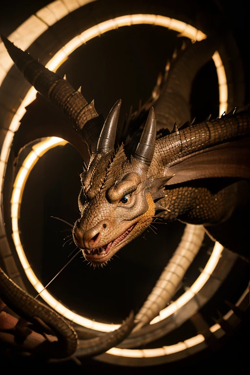 a large, majestic dragon, detailed scales, piercing eyes, powerful claws, massive wings, photorealistic, cinematic lighting, dramatic composition, hyper-detailed, intricate textures, vibrant colors, red eyes