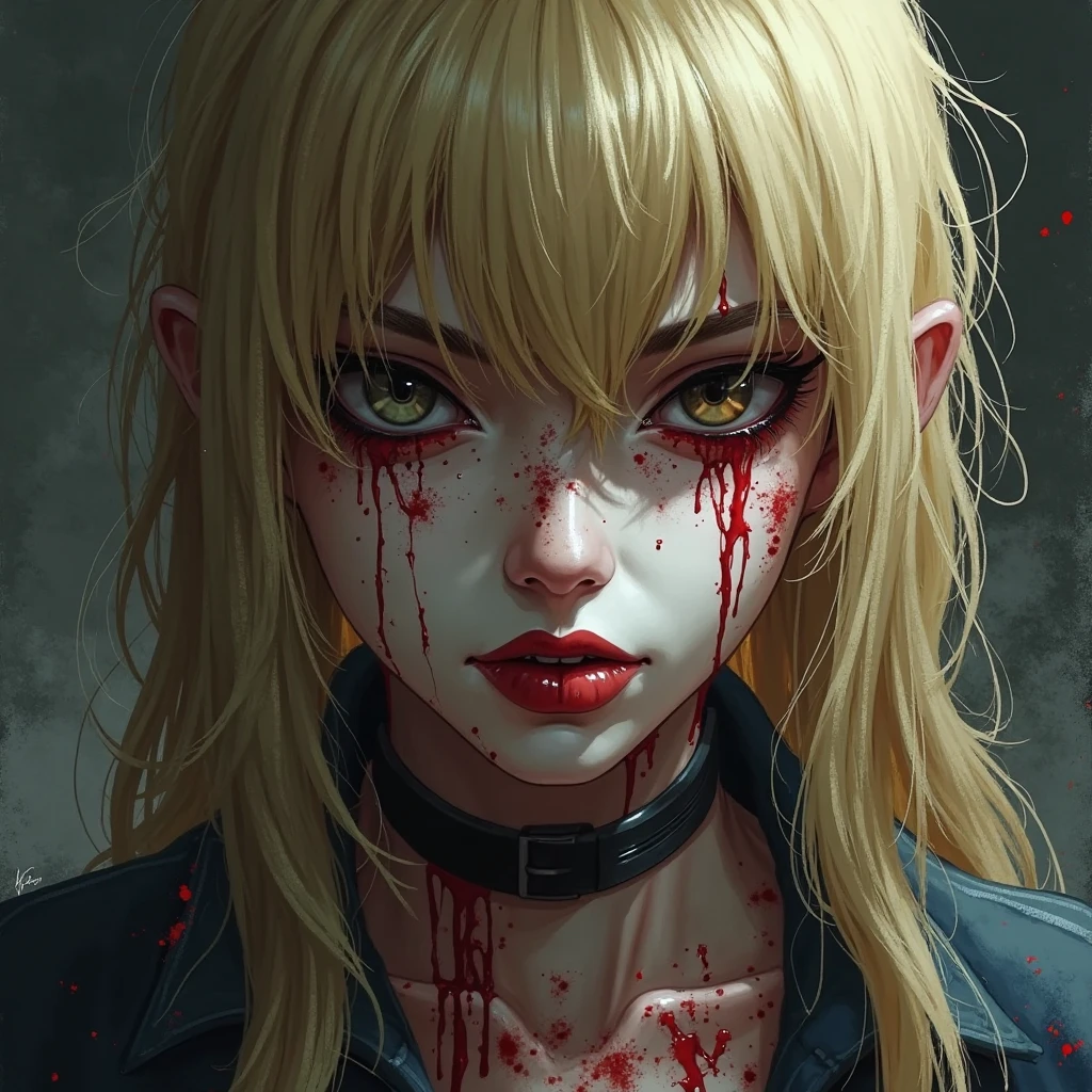 A zombie woman in a maid outfit, extremely detailed eyes and face, beautiful detailed lips, longeyelashes, detailed zombie skin texture, maid outfit with lace and ribbons, Halloween night, horror, dark and moody atmosphere, dramatic lighting, pale skin, sunken eyes, sharp teeth, dripping blood, brain, (best quality,4k,8k,highres,masterpiece:1.2),ultra-detailed,(realistic,photorealistic,photo-realistic:1.37),dark colors,deep shadows,cinematic,dramatic
