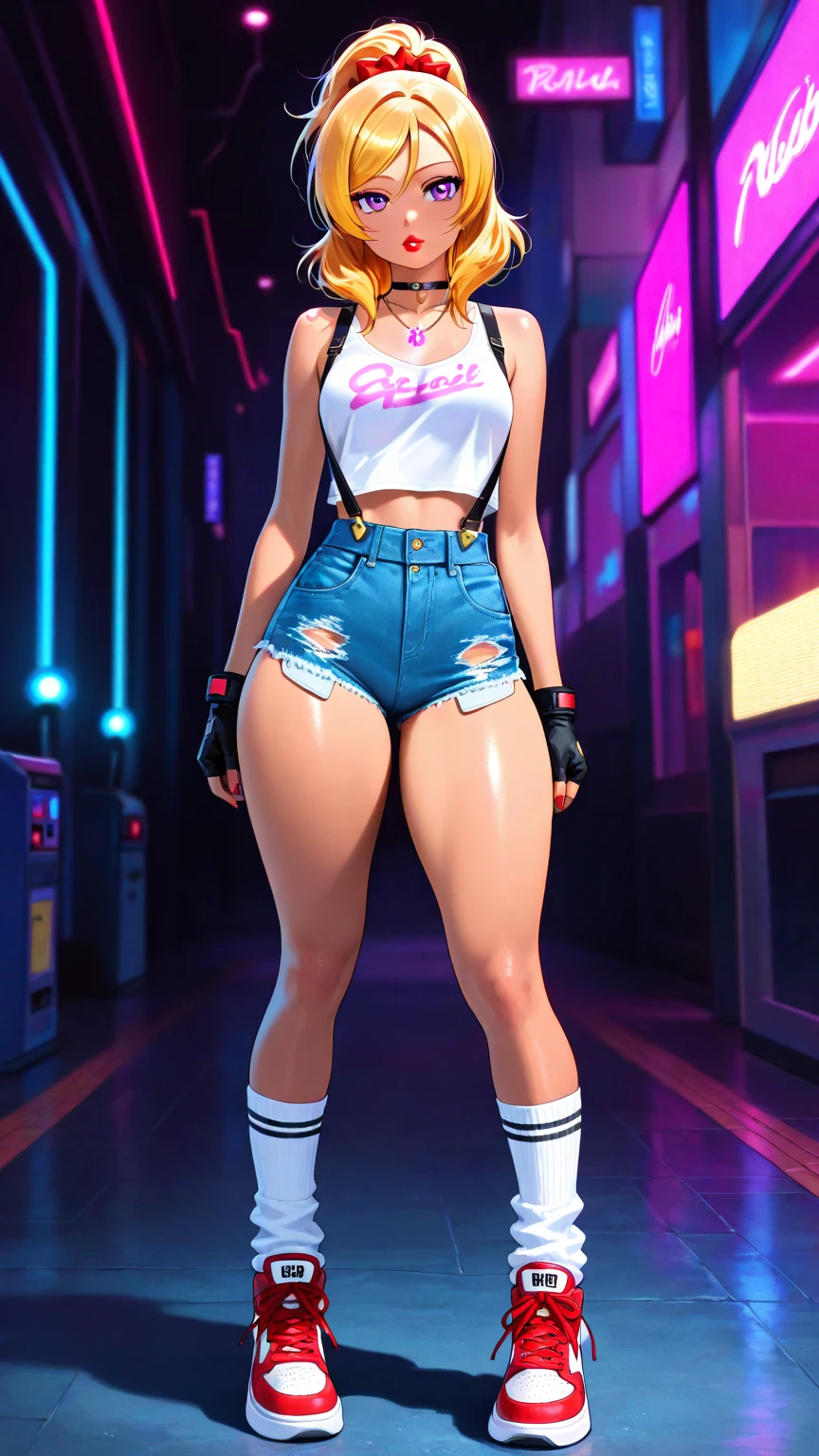 <lora:calamidad:0.7> 1girl, standing pose, thicc thighs, sexy body,