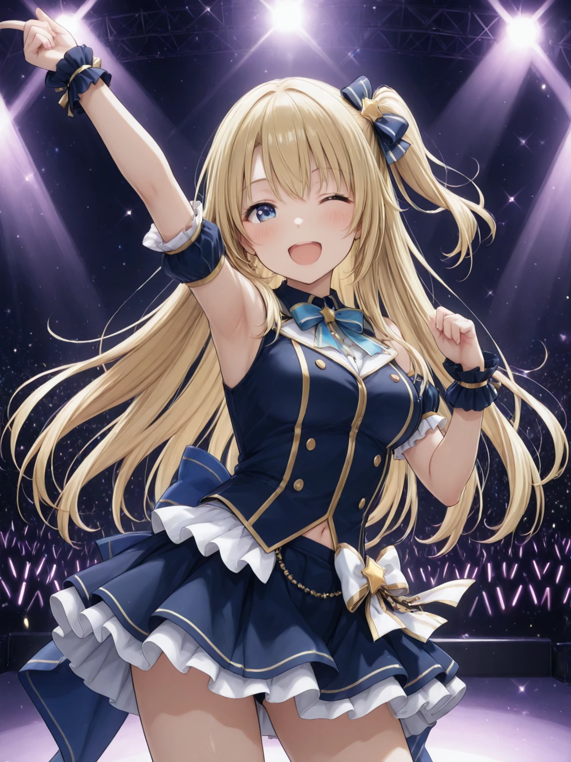 (Masterpiece、highest quality、Very detailed、4K)、One Woman、17 years old、Idol