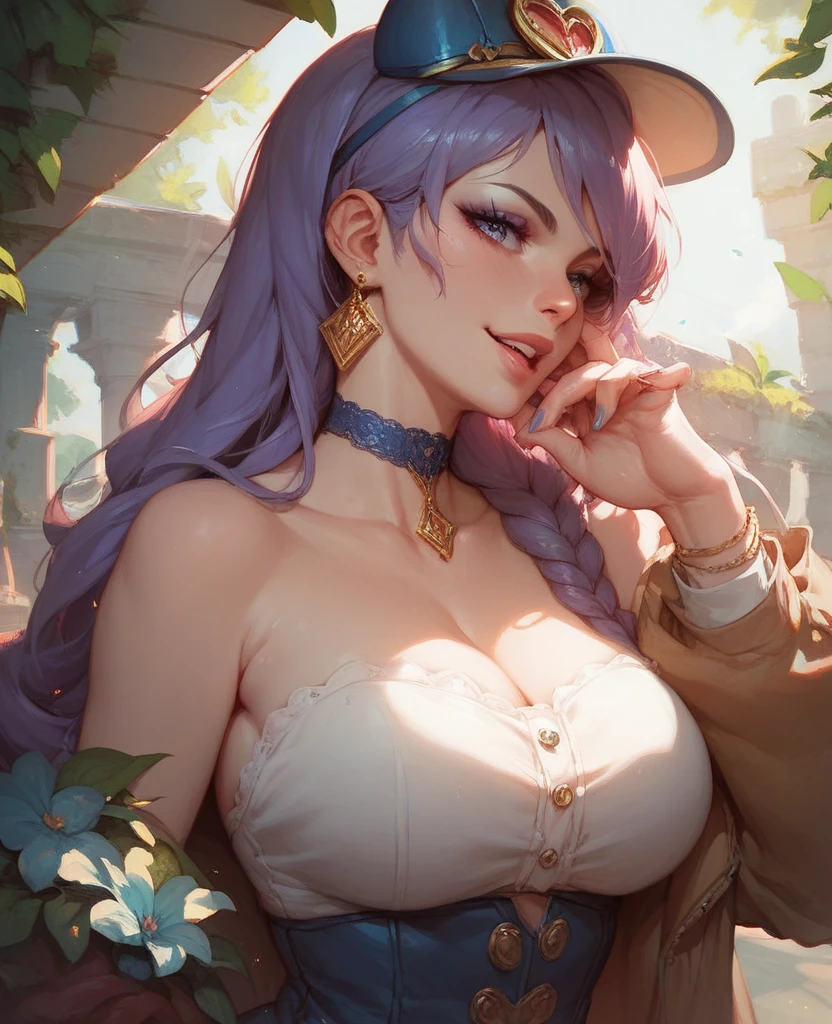 masterpiece: 1.2, best quality), realistic, (real image, intricate details, depth of field), (1girl, solo), makeup, split lips, highly detailed, perfect face, (huge breasts:1.6), (skin dentition), thick thighs, wide hips, small waist, high ass and huge white and purple hair, wearing micro bikini, lots of skin on display, sexy, dye, seductive, neckline, high heels, ear fox, tail fox, White and purple
