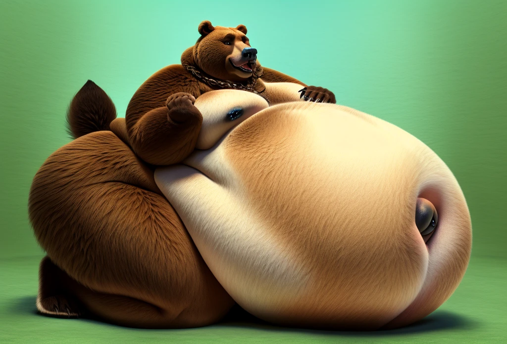 Feral, furry, panting, capybara, detailed legs, , 1 tongue, 1 big dick , 1 anus, 2 testicles, detached 1 tail, , after orgasm, vivid colors, realistic , white background, cum in ass, cum on floor, cum on dick , realistic dick, horny