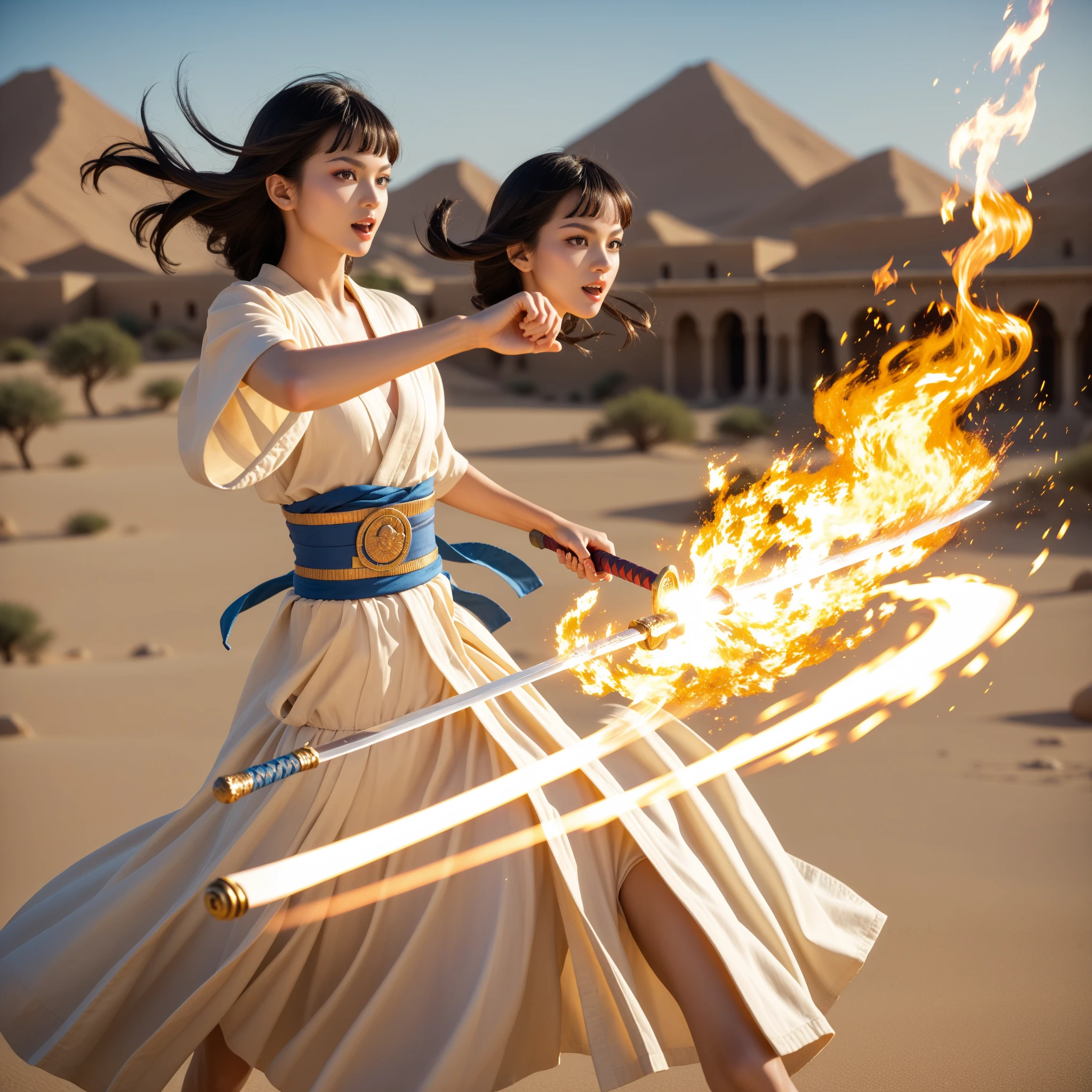 最high quality、high quality、Frugal cloth clothes、１０Year-old girl adventurer、Climb the labyrinth stairs、Shorts、Equipped with a dagger and a shield、Inside the dim labyrinth、The whole body is covered with a translucent material.