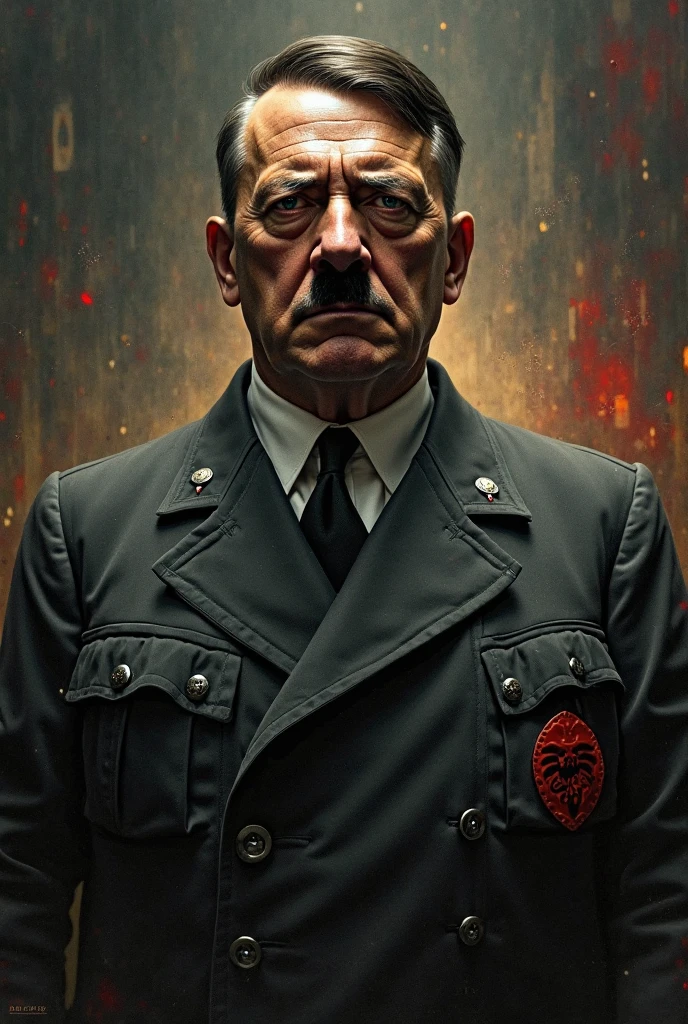 knife adolf hitler team shirt, black and red.