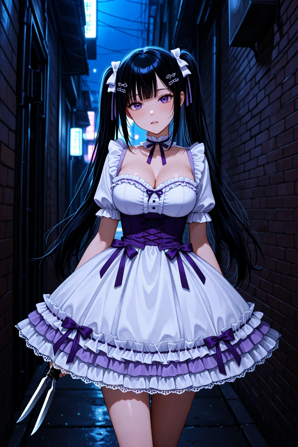 One Girl、My name is Mei、Gazing at the audience。 outside、野outsideコンサート、屋outsideコンサート、heavy rain、Soaking wet and see-through outfit、(outside、heavy rain、heavy rainでびしょ濡れの野outsideコンサート、The costume is see-through)、Beautiful Blue Eyes、Black Hair、Pink striped hair、bangs、Shoulder-length hair、Mole under the eye、Plump and glossy lips、Heart-shaped choker、Idol、smile、heavy rainでびしょ濡れになっている、野outsideステージ、ー、。。。。。。。。。。。。。。。。。。。。。。。。。。。。。。。。3D、Real、 dance team uniform, masterpiece、Highest quality、8k、Detailed skin texture、Detailed cloth texture、Beautifully detailed face、Intricate details、Very detailed、 Ultra-high resolution、8K Ultra HD、Film Grain、Best Shadow、delicate、Gazing at the audience、front