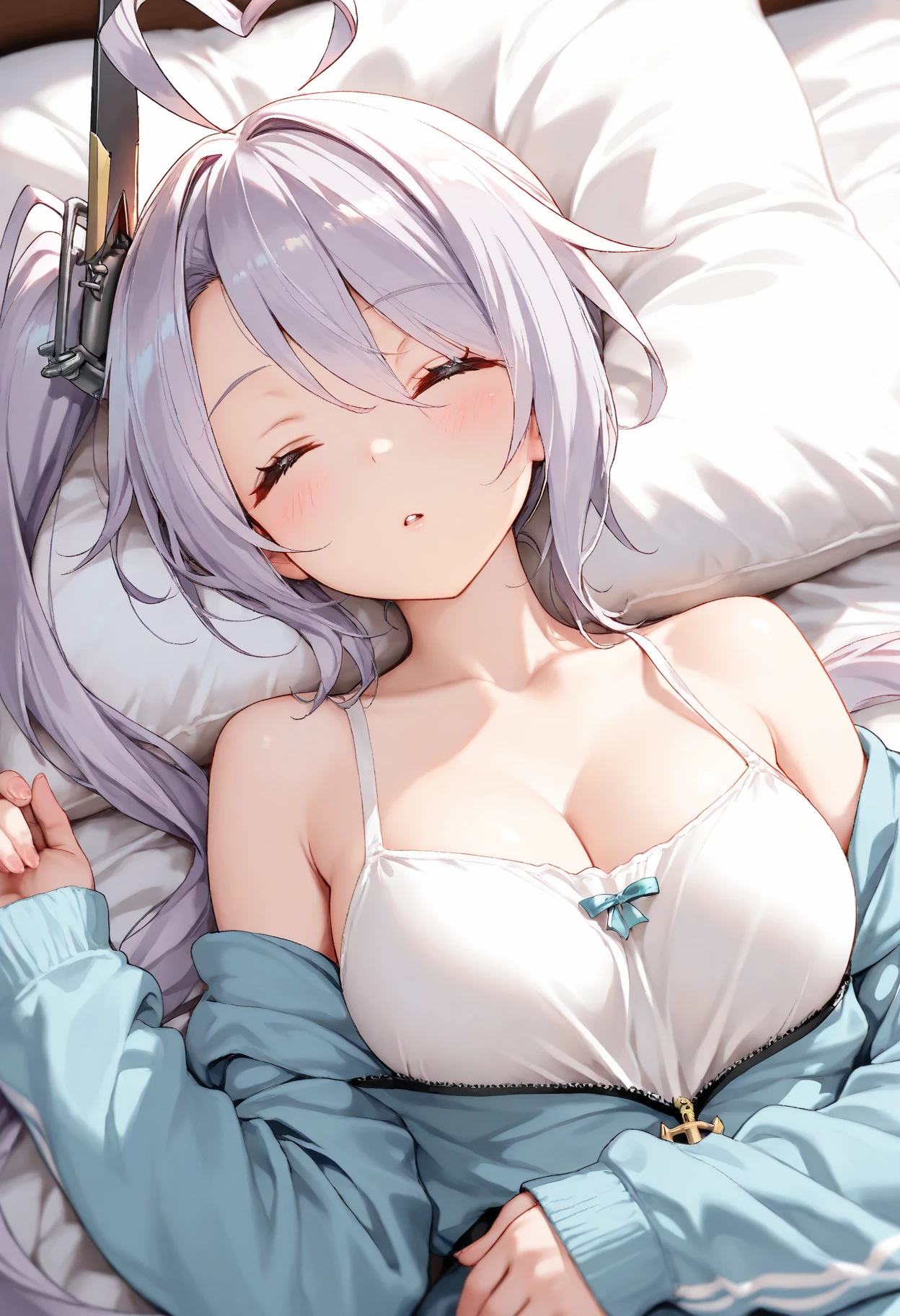 (shiny gray hair),(fluffy hair with curls:1.2),(Light blue eyes),(With bangs),Slight red tide,(Japanese clothes with open chest:1.4),(Enveloping the body:1.45),(my body is a gift:1.2),(Kimono with lace 1.3),(on the beds:1.65),(your eyes are shining like stars:1.5),(Kadomatsu and oranges),(Japanese-style room with tatami mats),(Fluffy Accessories),(accessories like flowers and crystals:1.3),(Eye size:1.7),(Exposure:1.45),(fatigue and weakness:1.35),(face that seems to cry),(Unfocused eyes:1.2),(hypnotism),(pov from down:1.5),(Expression of pleasure:1.3),(on the bedsに寝転ぶ:1.4),(両股を大きく広げてvaginalが見える:1.5),(vaginal:1.3),NSFW,(AHE Face:1.3),(climax:1.4),(ecstacy),(convulsion:1.5),(vaginalのサイズ:1.5),(reclined:1.45),