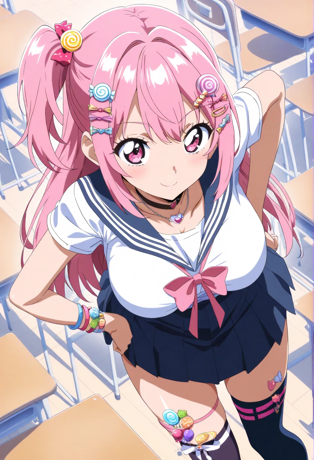 High school girl with stomach ache