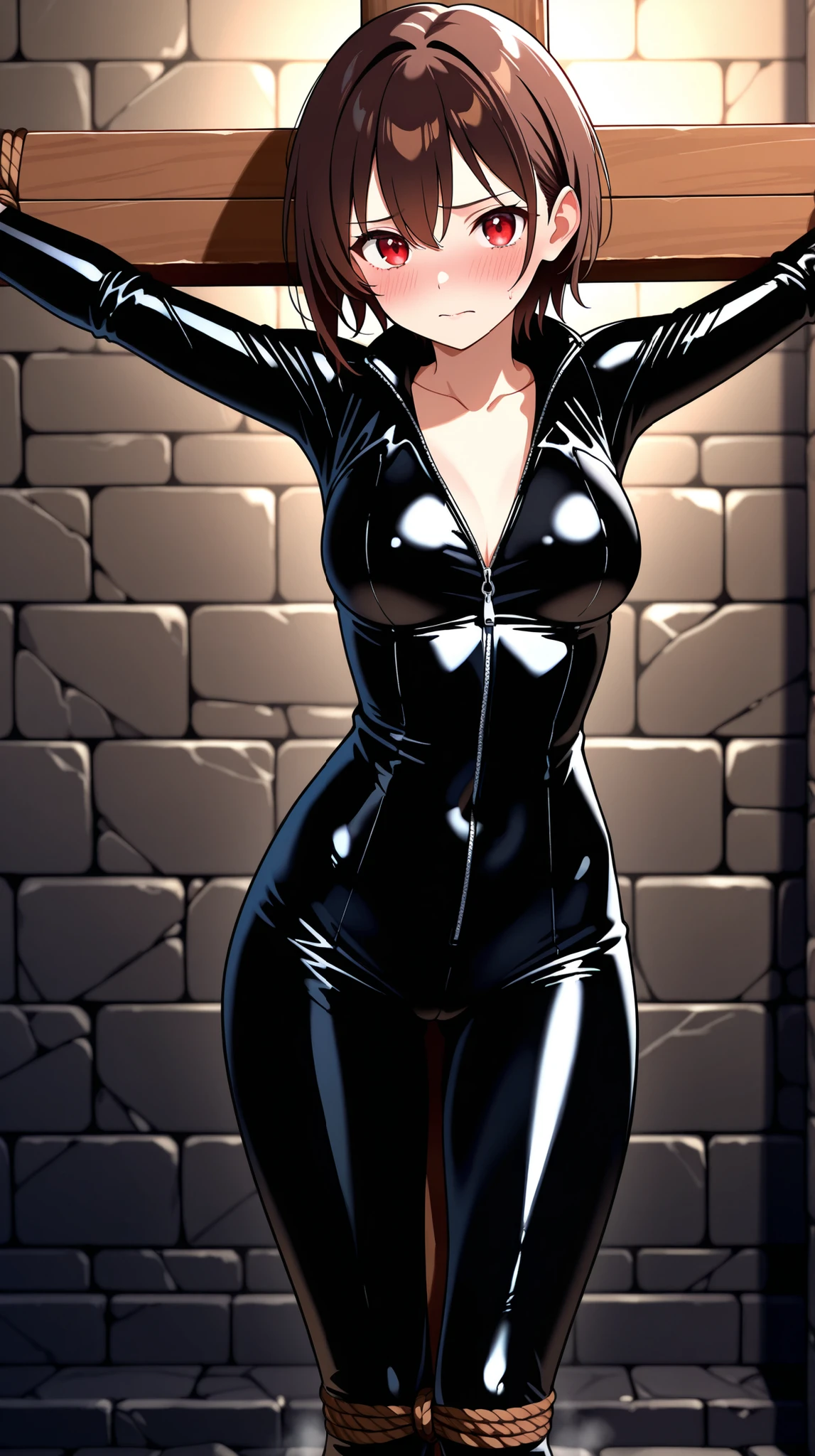 In the style of Frank Cho, Full body, 20 year old - Cany Barbi, Sexy busty bimbo, seductive, red lips, stylish blonde hair, glowing skin, makeup , ((black latex top, plaid skirt, skintight)), ((perfect smooth skin, enormous fake biggest breasts:3.2 tight cleavage:2, tiny waist, toned legs)), (photorealistic, photo, masterpiece, realistic, realism, photorealism, high contrast, realistic skin texture, best quality, ultra high res, sexy pose