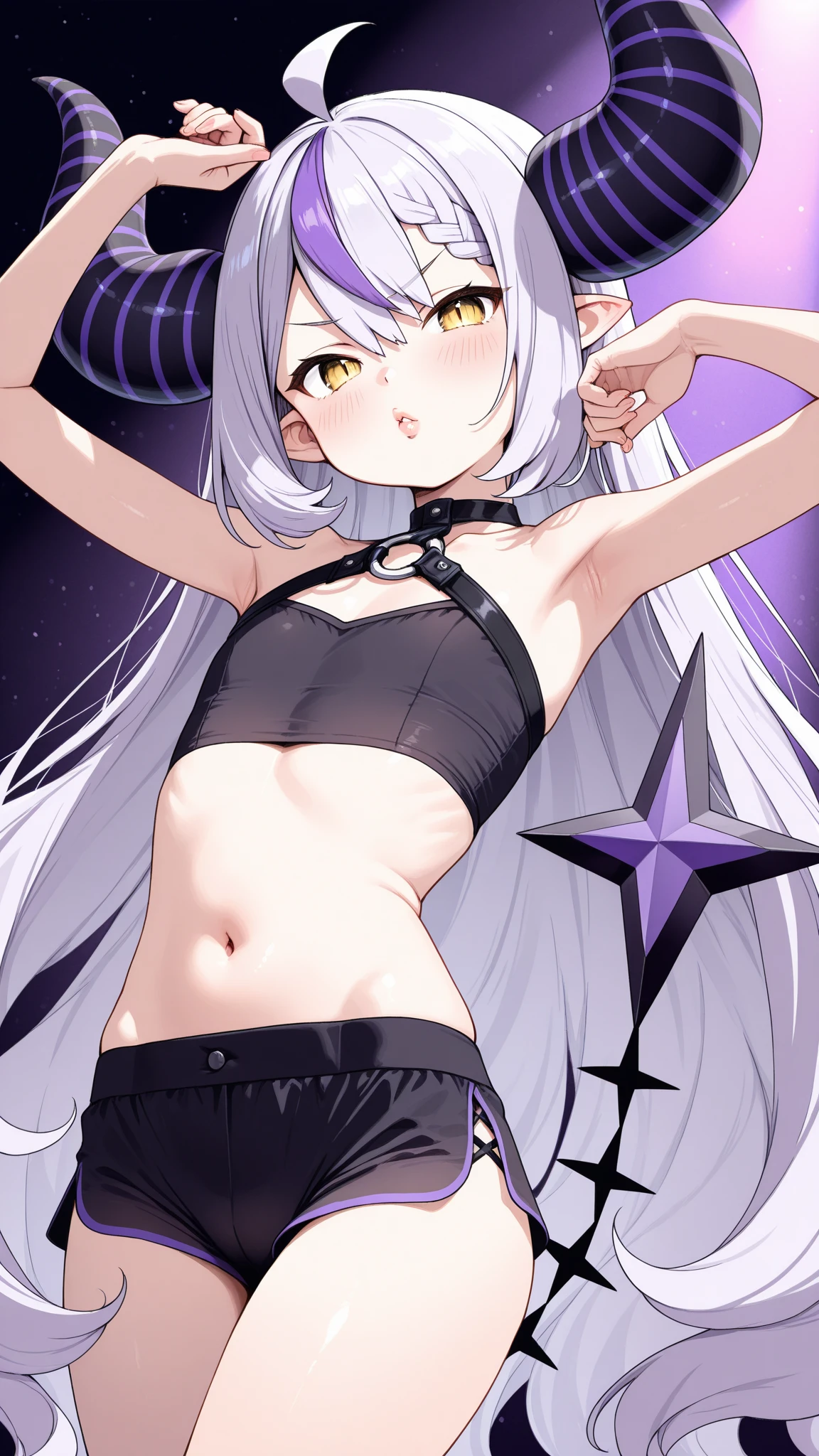 (最好's质量, 8K, 12), 1 girl, Short hairstyle, smallunderboob, 完美's身材, Ultra-detailed face, 细致's嘴唇, 细长's眼睛, robed, standing on your feet, 's, 兴奋's, convex, steamy, From the bottom, (((非常小's))), (()), ((Thigh thick)), , ((((White and))))