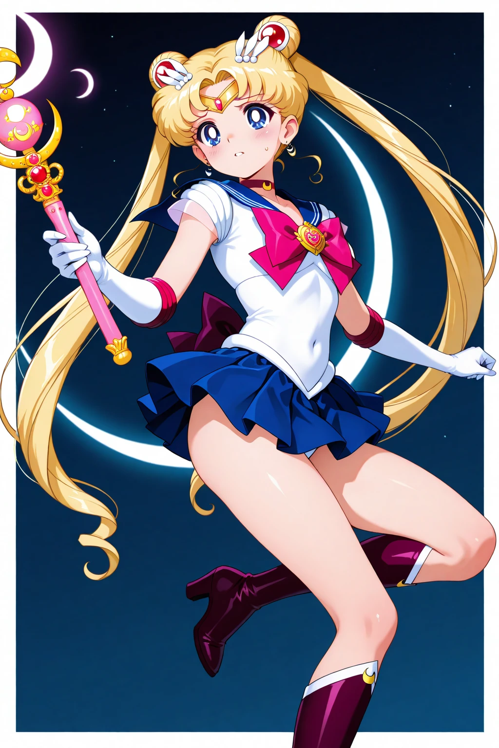 Highest quality, Ultra-high resolution, (Realistic: )2D official style cel animation,((multiple Girls sitting in a row)),Elementary school girl,brown、ponytail、Glasses、Jojo Fashion,(White cotton panties),sneakers,Full body portrait,(From below),Station stairs,sunny,Spread your legs、from the front、blush、Until then,Spread your legs,Urine stains,((((Caution,view under the skirt angle perspective from below, dog's perspective, camel toe))),masterpiece, highest quality, (1 person), (Super Sailor Moon), (detailed face), face focus, white wall, (on bed), bright room, embarrassed expression, white gloves, detailed eyes, detailed face, love hotel room, colorful clothes, sailor warrior uniform, colorful skirt, hair accessory, red ribbon, brooch, heart brooch, earrings, crescent moon, heart choker, heart, mini skirt, very long hair, ribbon on back, crescent moon earrings, tiara, yellow choker, boots, knee boots, red footwear, highest quality, high resolution, (detailed and beautiful eyes: 1.3), highly detailed face, meticulous CG, (perfect hands, perfect anatomy), (flipped skirt 1.3), (detailed panties 1.3), bed, (white panties: 1.3), (panties fully visible: 1.3), (squat: 1.3), (spread legs: 1.3), Sailor Moon R, Super Sailor Moon,