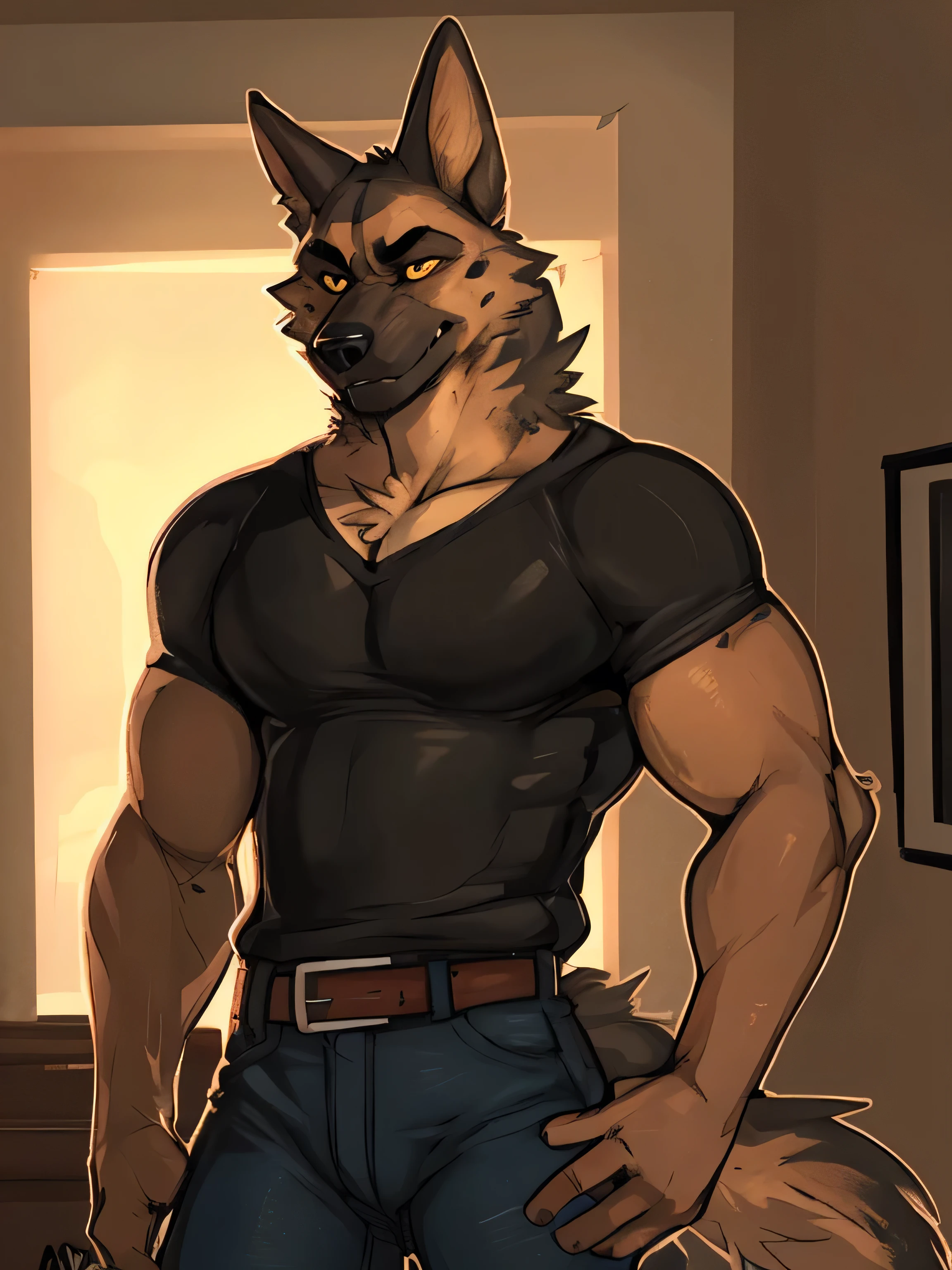 furry, anthro, black german shepherd:1.5, solo, average male, his  is short fat saggy and , standing outside a prison:1.2, he is using a bulletproof vest and his pants are open:1.4, dripping, , leak of :1.8,  of :1.8,  in everywhere:1.2,  on belly:1.3, super detailed, detailed face, best art, 8k, vibrant, by snowskau:0.4, by taran fiddler:1.8, by RedRusker:1.8, art stile, 3D, halfbody,