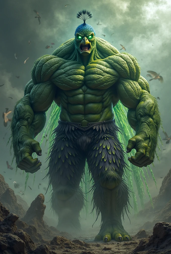 A giant man climbing down a towering beanstalk, highly detailed, extremely realistic, photorealistic, 8K, HDR, volumetric lighting, dramatic lighting, moody atmosphere, lush green foliage, ancient castle in the distance, realistic texture, intricate details, cinematic composition, masterpiece