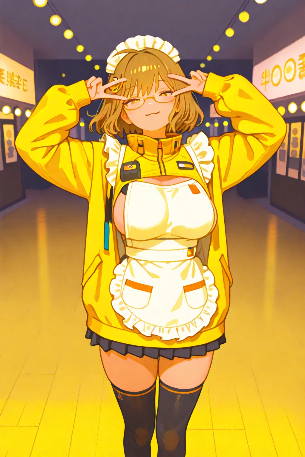 Beauty　Pervert　Lewd　Martial Artist　Peace sign towards the camera　Provocative face　Ten-gallon hat　Onapet　Magazine Cover　Playmate　Yellow micro bikini　　Blindfold　Wolf　Blonde　Short Hair　Pubic hair sticking out of pants　Crying face　Obedience　Gravure idol