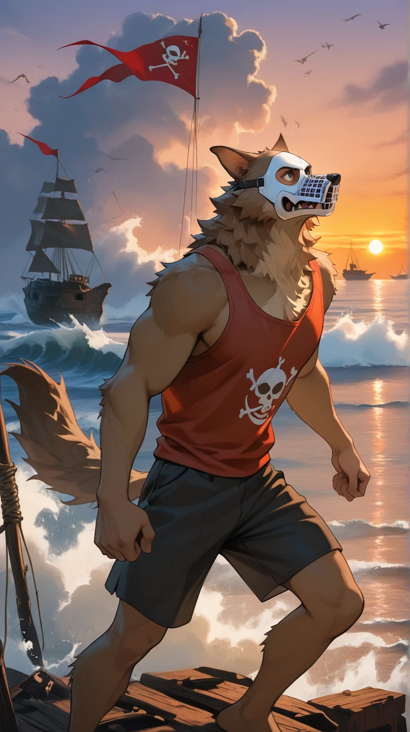 (by haps by rapscallion by rabbity by reysi by atrolux by dagasi), on_e621, masterpiece+, (high detail)+, solo, puro from changed  male, muscular body, hyper muscles, l big PECS, dawn, mature male, big muscular thighs, , pulling down pant, gigantic ball, massive , ,  