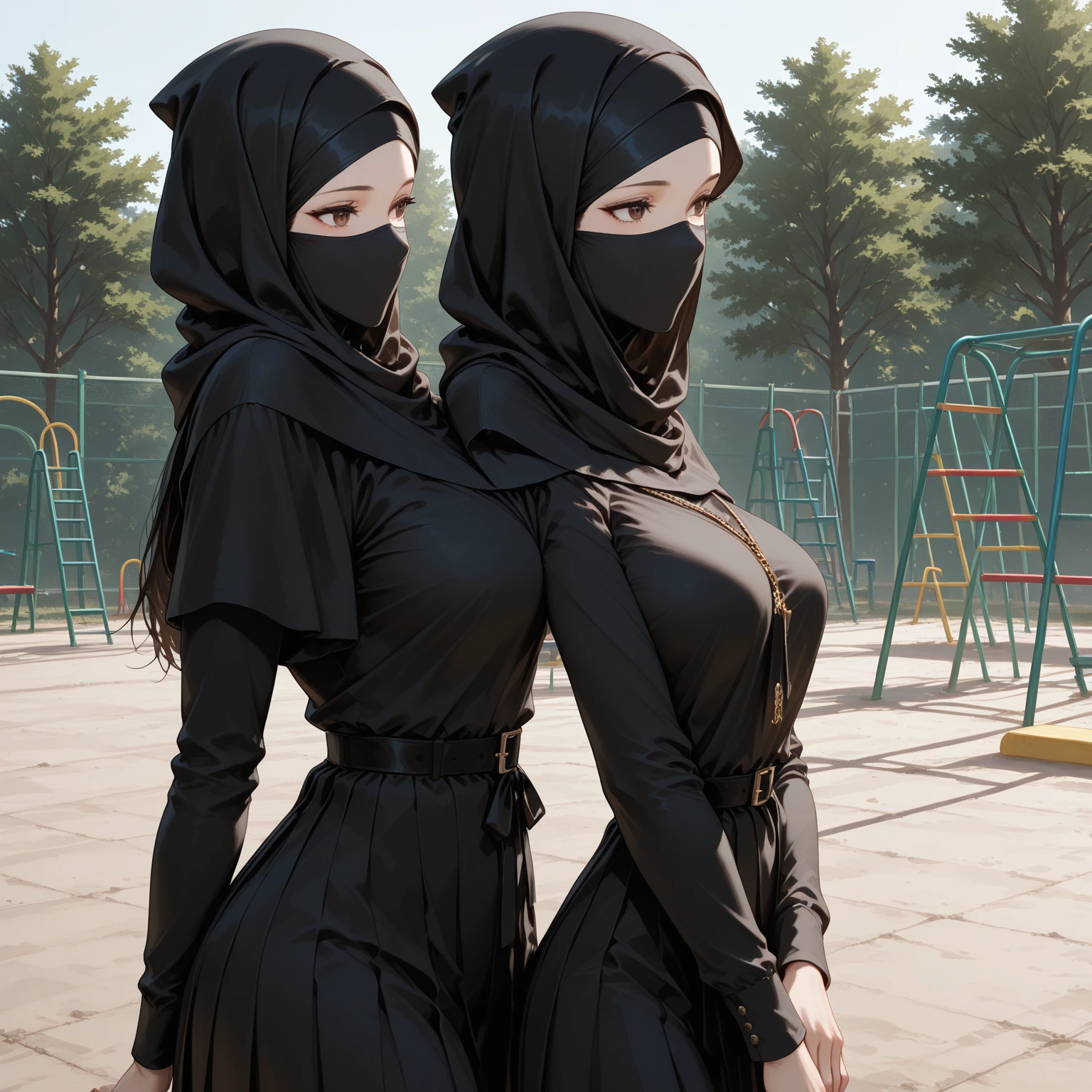 Meticulously crafted, eye focused, highest quality, high detail RAW color photo, full body, (gorgeous (25 years old) female), (clothes: 1.2), (wearing compression shirt and apron: 1.2), (Norway), standing, indoor ,(in the Islamic Golden Age bunker), big breasts, visible to the naked eye, big butt, perfect face, charming eyes, (fine skin, supple skin pores), [goosebumps], [freckles], [beauty mark], shallow depth of field , Natural Light, Diffuse Soft Light, (Side Light:0.3), [Film Grain], Canon EOS-1D X Mark III, 105mm Macro Lens, F/8 Aperture, Fashion Photography Award Winner