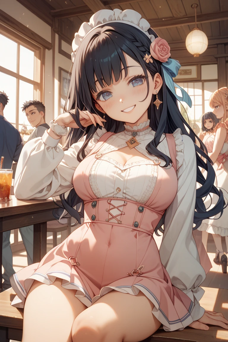 Highest quality,masterpiece,university student,Newcomer Welcome Party,drinking party,Japan,Black Hair,smile,Losing a strip game and taking off all my clothes