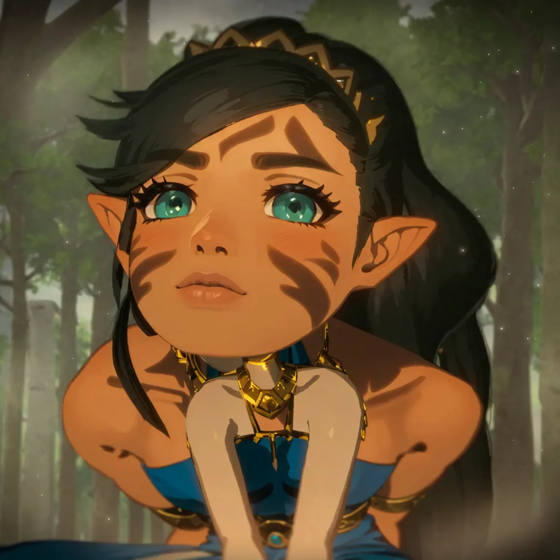 (Obra maestra, La mejor calidad),  Detalles intrincados, ((bikini))
1girl,     Keyleth, Orejas de elfo, Pecas, ((((pechos grandes)))) ((ojos detallados))