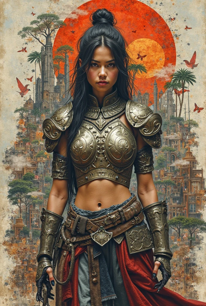 Xena real woman hyperrealism as the protagonist of the cover and with background texts as if it were a real magazine. hyperrealistic. Hyperrealism. live action magazine. . 