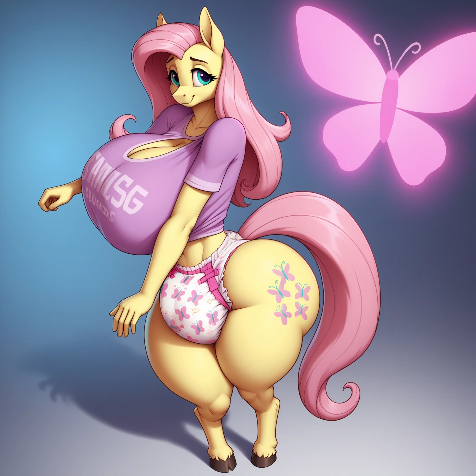 score_9, score_8_up, score_7_up, yellow fur ,fluttershy pony,, Mom, female, size difference, anatomically correct, feral ???????, good anatomy, (depth of field), muted colors, extremely high quality RAW photograph, (lying on back), earth pony, semi-anthro, female, ponified, fluff chest, large ass, large hoof, hooves, view from leg height, three-quarter view, a dutch angle shot, ((giant pony:1.3)), lying on stomach, detailed, ((smaller pony lying on giant pony's back:1.3)), (((macro pony))), (((micro pony))), pink hair green eyes back view showing pussy vagina and Butthole Anus huge ass hyper ass curvy ass thick ass my vagina dripping cum cum cum:1.9