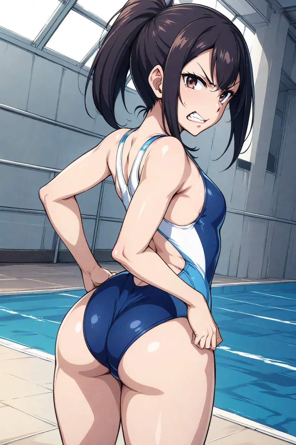 high resolution、HD、16k、Sharp lines、Beautiful mature woman、Female gymnast、Cute face、Gymnastics venue、Focus Girl、Detailed beautiful face、Detailed clothing、Beautiful Eyes、cool、Rhythmic Gymnastics、Performing with the ball、Backwards、necklace、Butt Emphasis、Raise your hind legs high
