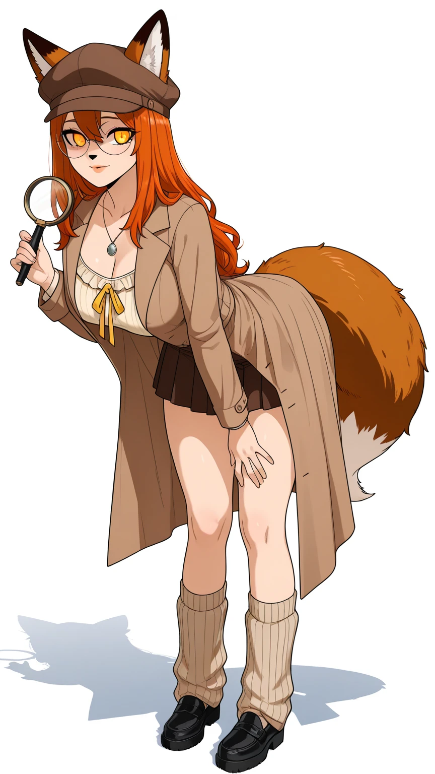 A naked 30 year old women standing in the forest with shoulder ginger hair, regular human body, hairy pubic hair, 77 tits and regular nipples, with a seductive adult face