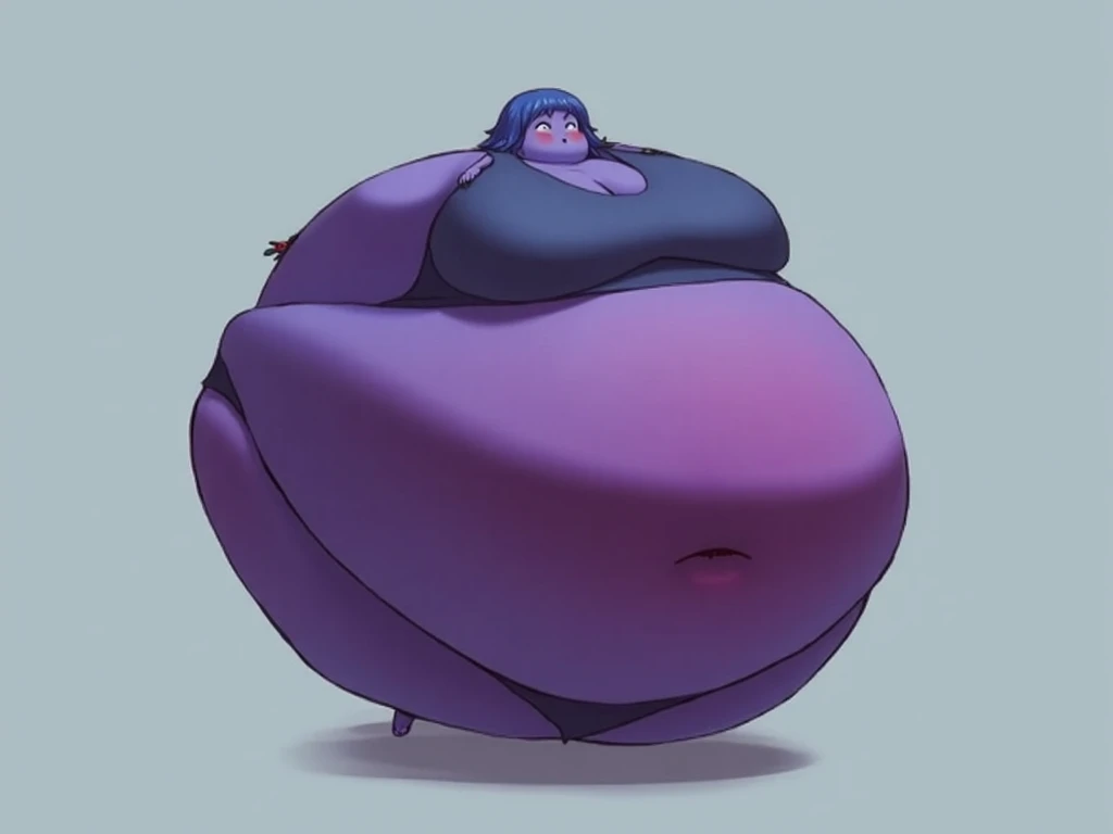 Fat obese, sssbbw, gluttony, high school girl, pixar animated, toothy grin, grabbing belly, Masterpiecev10, Extremely detailed, belly hanging out, sexy, sensual, ((black striped shirt)), black lipstick, black hair, pale