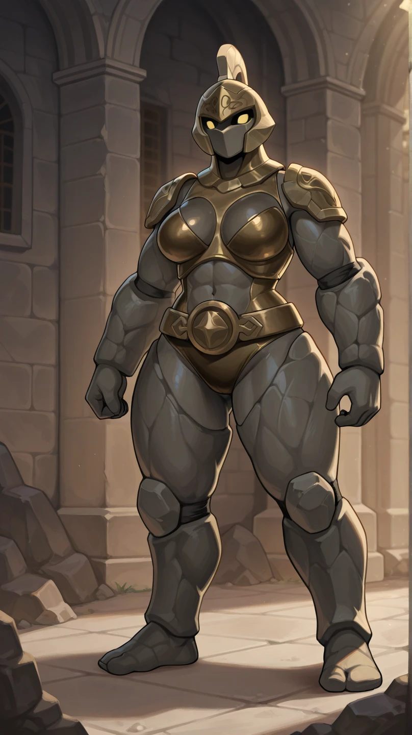muscular_mature_horse female white_mane long_single_braid gray_furry_body blue_eyes solo Masterpiece best_quality absurdres highly_detailed heavy_roman_armor helmet cleanly_drawn_eyes anthro_only angry by_claweddrip, by_greasymojo, by_underscore-b, by_runawaystride