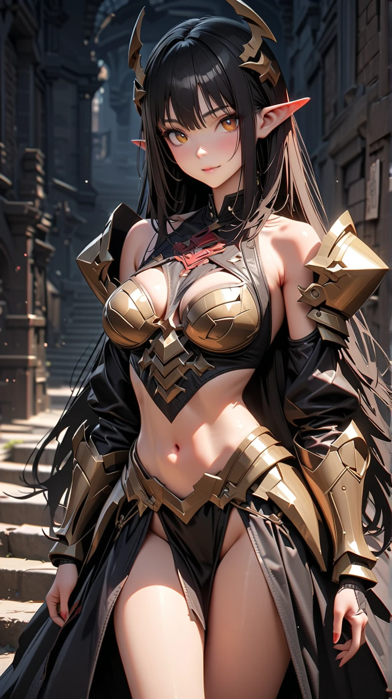 best quality,masterpiece,highly detailed,ultra-detailed, <lora:neg4all_bdsqlsz_V3.5:-1>,1girl, <lora:cartoonisationer-21st_ce:1.75>, medieval,1girl,(Cuisses),An armor made of upper leg armor,Vast breasts ,, narrow waist, Cornrows with Glowing Crystals - Pink and Purple , fantastic details full face, dot nose,detailed Exaggerated eyes, emerald iris, curved eyebrows, dark green beautiful Detailed Eyes, lips at (Epic Battles:1.3), Grand and dramatic clashes between forces, often determining the fate of kingdoms,