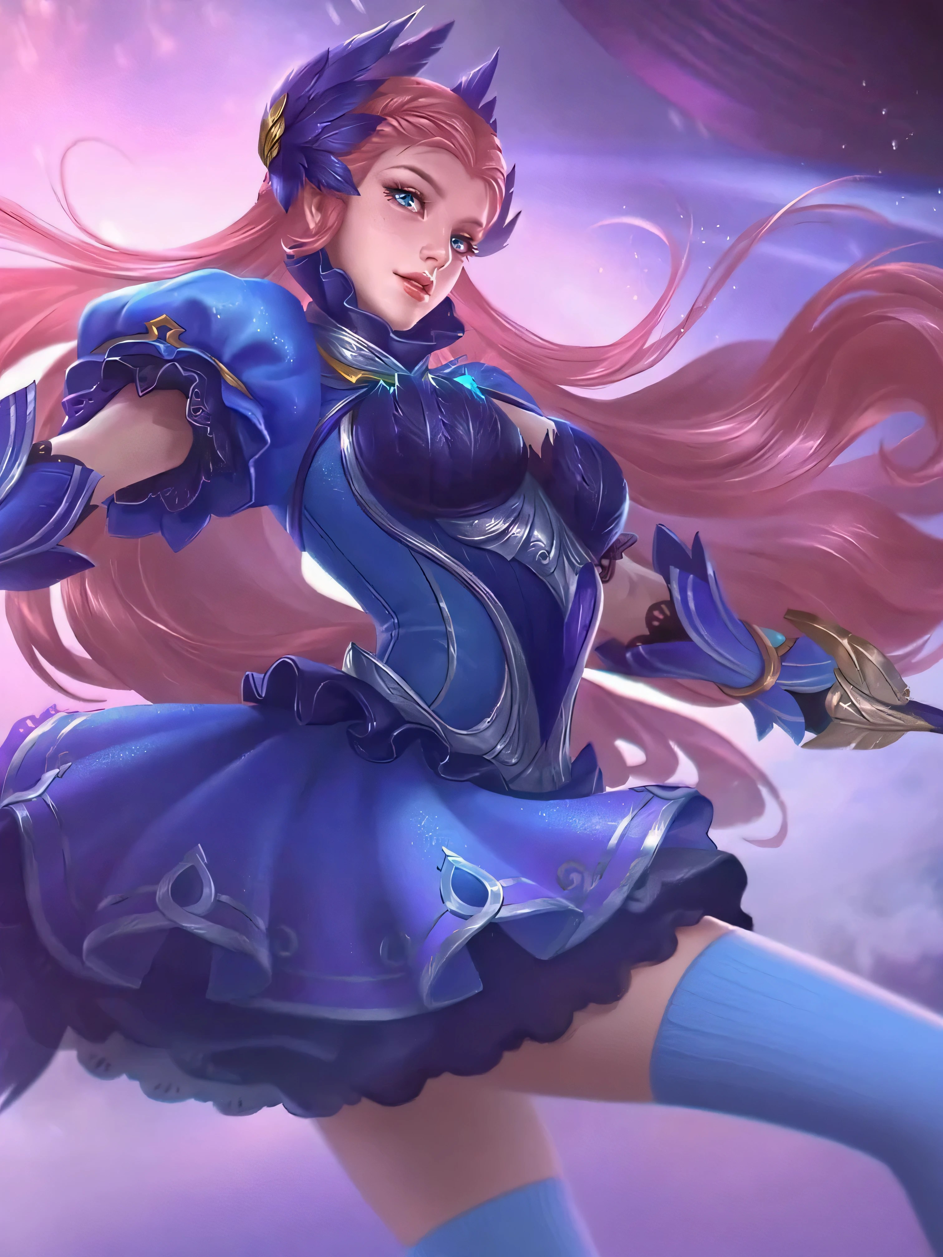 a woman in a dress and shoes standing in front of a window,beautiful blue eyes, blue eyes,beautiful alluring anime woman, extremely detailed artgerm, style artgerm, cushart krenz key art feminine, style ivan talavera and artgerm, artgerm. anime illustration, style of artgerm, artgerm colorful!!!, artgerm. high detail