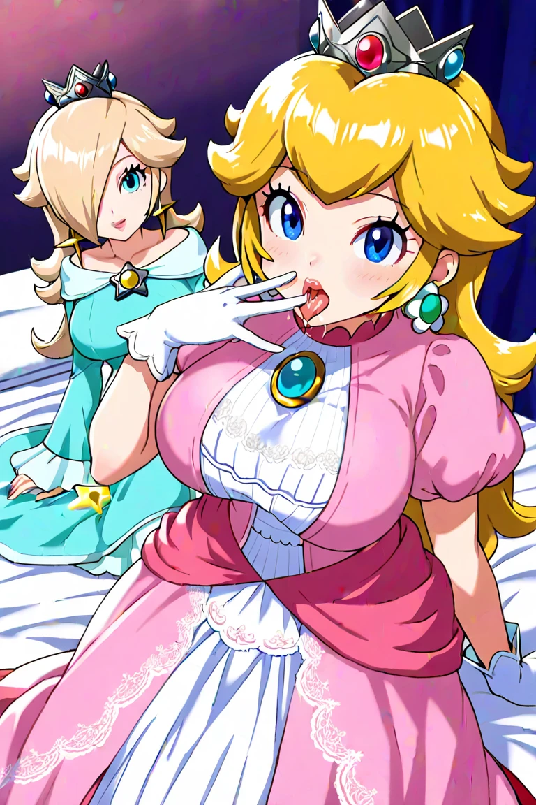 Princess Rosalina as a pornstar, super Mario Bros, Princess Rosalina, pornstar, busty pornstar, (((in a nightclub))), Hot cleavage, (((breasts Focus))), (((viewer naking her breasts))), (((viewer hands)))