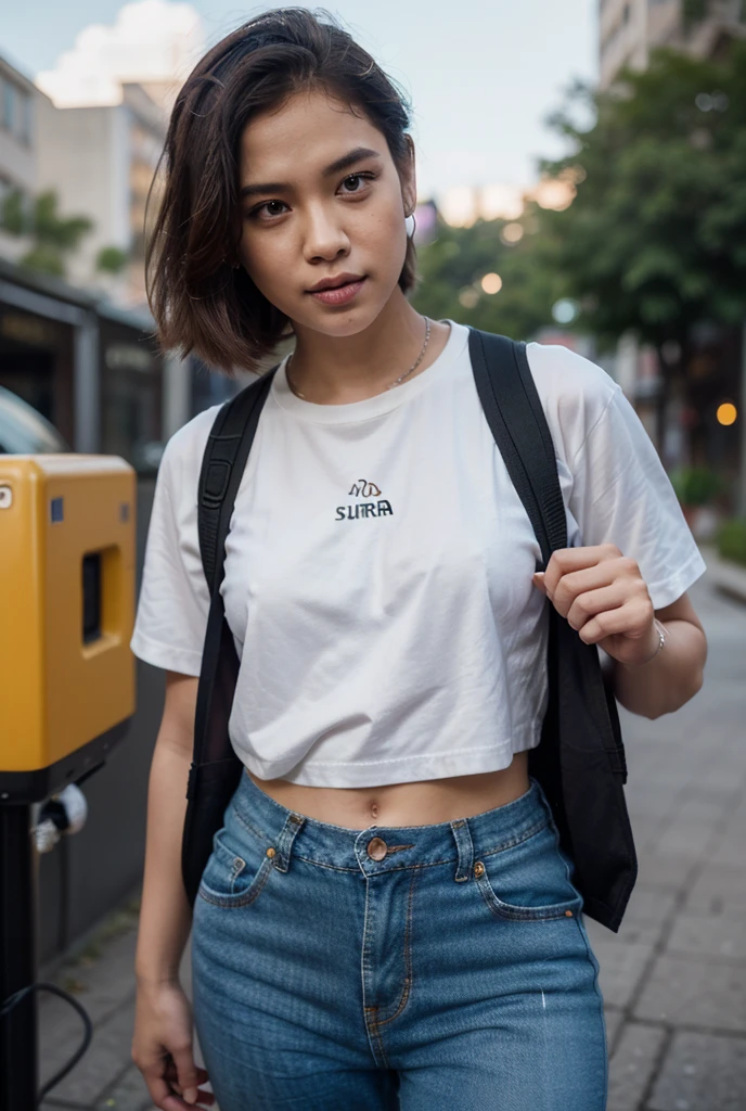 ((CROPPED TSHIRT:1.29)), HIJAB GIRL STYLISH & WEARING HOTPANTS, masutepiece, High quality, UHD 32K, Realistic face, Realistic skin feeling , A Japanese Lady, 5 matured lady, , Very cute and baby-like face, (((FLAT CHEST))), (Night time at forest), ((look In front at the camera and SADNESS)), (((CUTE GIRL))),