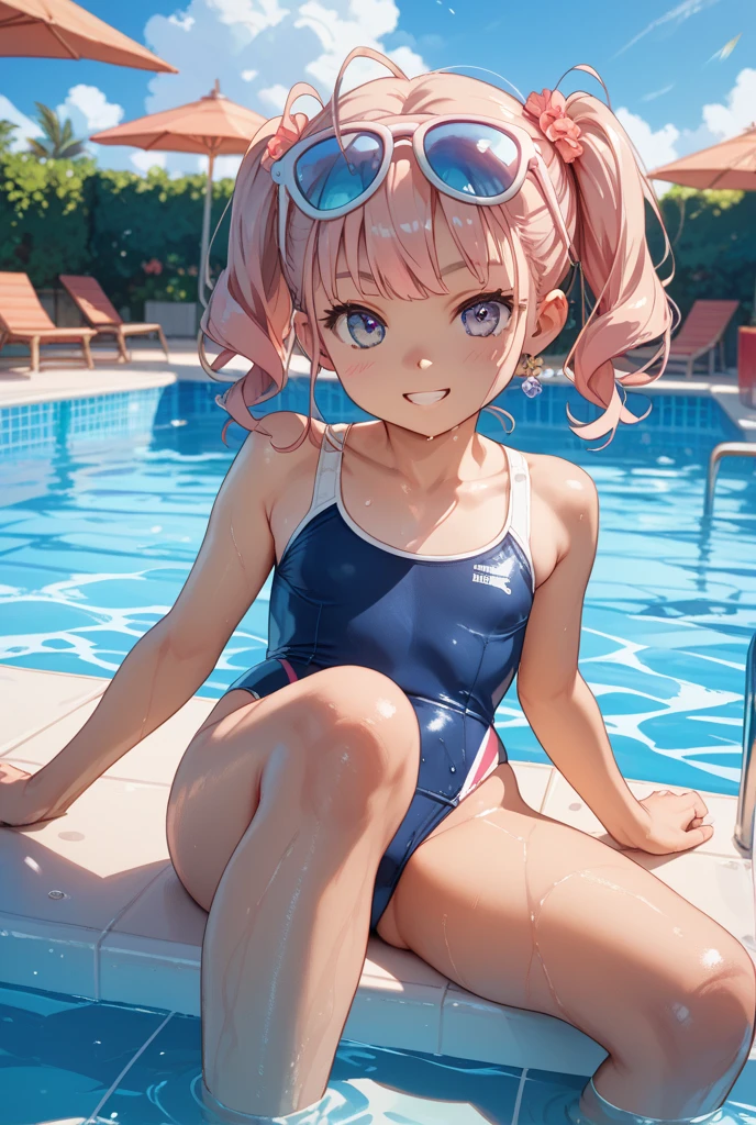 From front, full body,best quality,( masterpiece,ultra detailed 8k art),pink Fluffy body,Fluffy,(pink Fluffy best hands:0.7),(anthro),focus 1 girl,furry female,(Close up 1 girl:0.7),smile,pink rabbit ear,blue eyes, ocean,sea,bikini,swimsuit,sitting,castle,pool, gorgeous pool,(Chubby:1.3) BREAK
pink to magenta gradation curly long hair, 1 braid hair