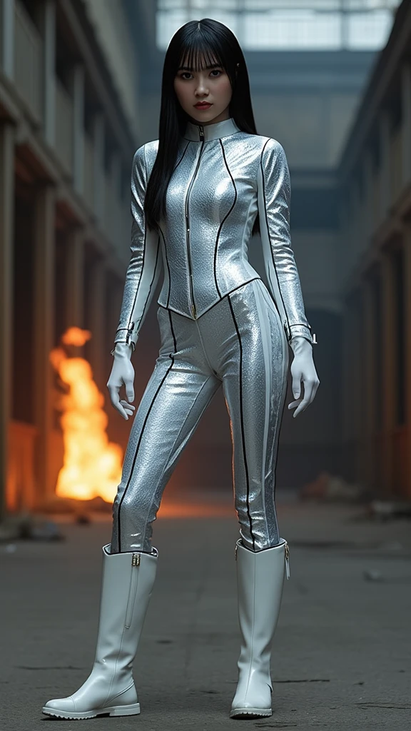 Woman. Wrapped. Wrapped in duct tape.