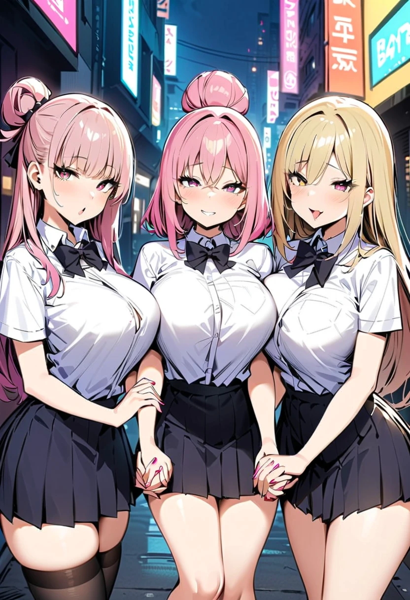 Details、Ultra-detail、masterpiece、top-quality、Beautiful fece、A detailed eye、 (focus panties), (I look up at the five girls from the ground.)、(Five girls are standing in a circle around me, looking down at me.:1.5)、circle、(seductive grin), (((5 giant girls)))、((angle from below)), 5 young face, (thighs), 5panties, (angle from under 5 girls),baby face,mesugaki,5 succubuses,(Pink ribbon:1.1)、(Two-side-up)、pink bra、Shady face、white hair、malicious smile、Bruises and ugly facial features、Young features、(Lori:1.2)、long-sleeve、puffy sleeves fluffy hair、Elementary school girls、Short stature、Chiquita、Colossal tits、(Put your hand on your face)、Buriko、Ruffled uniforms、hair clips、(Ridicule:1.1)、looking-down、Looking from below、Being looked down upon by girls、(Looking from below:1.2)、ultra gigantic tits、Pink heart symbol、Mass of heart、(Heart Effect:1.1)、(heart mark:1.1)、demon tail、Devil's Tail、Succubus、(ultra gigantic tits:1.3), (6+girls,multiple girls, crowd:1.3),