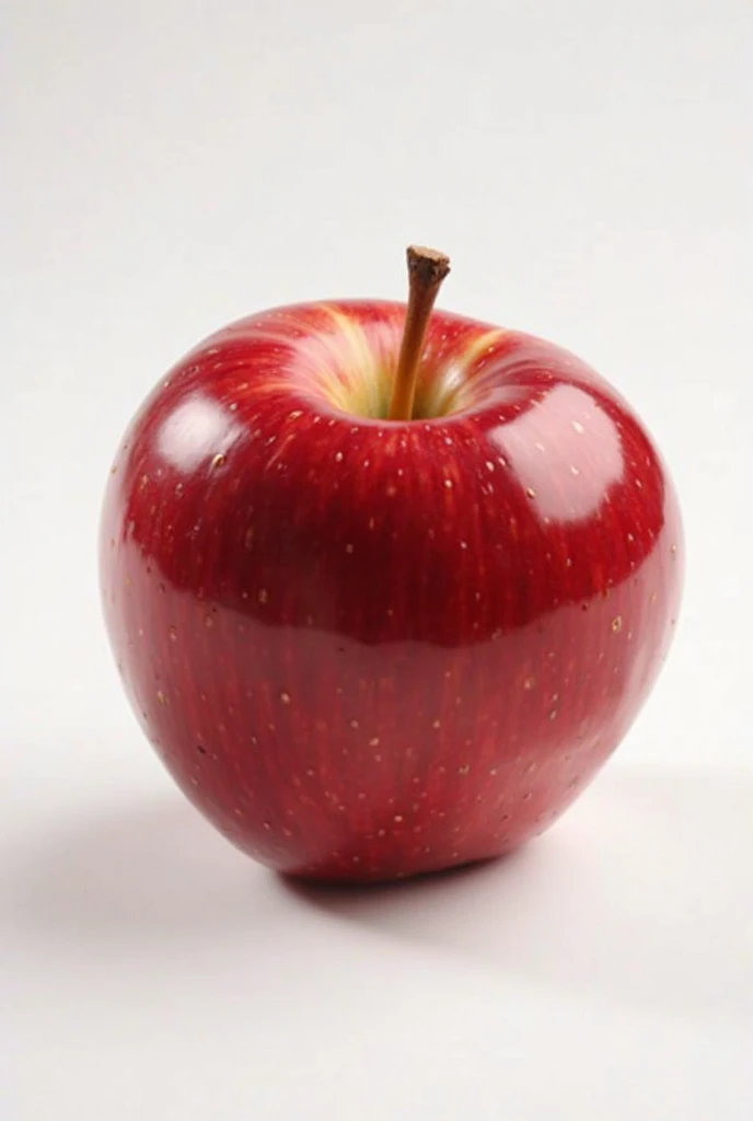 a red apple with a white background