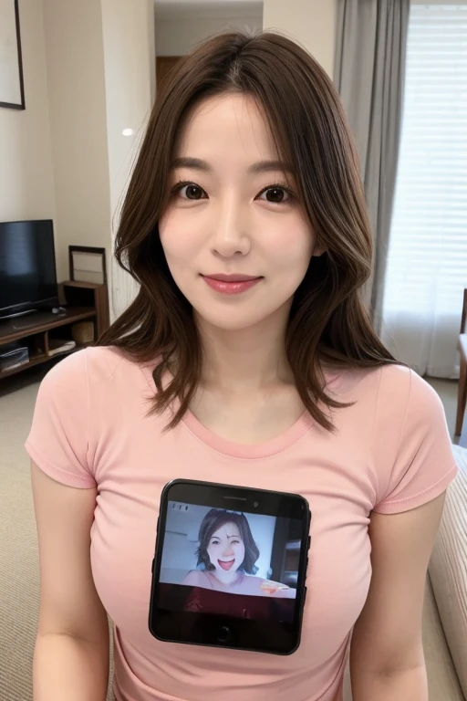 Mature Woman、cute、49 years old、blush、Embarrassed、Voluptuous、naked、Selfie、Plump lips
