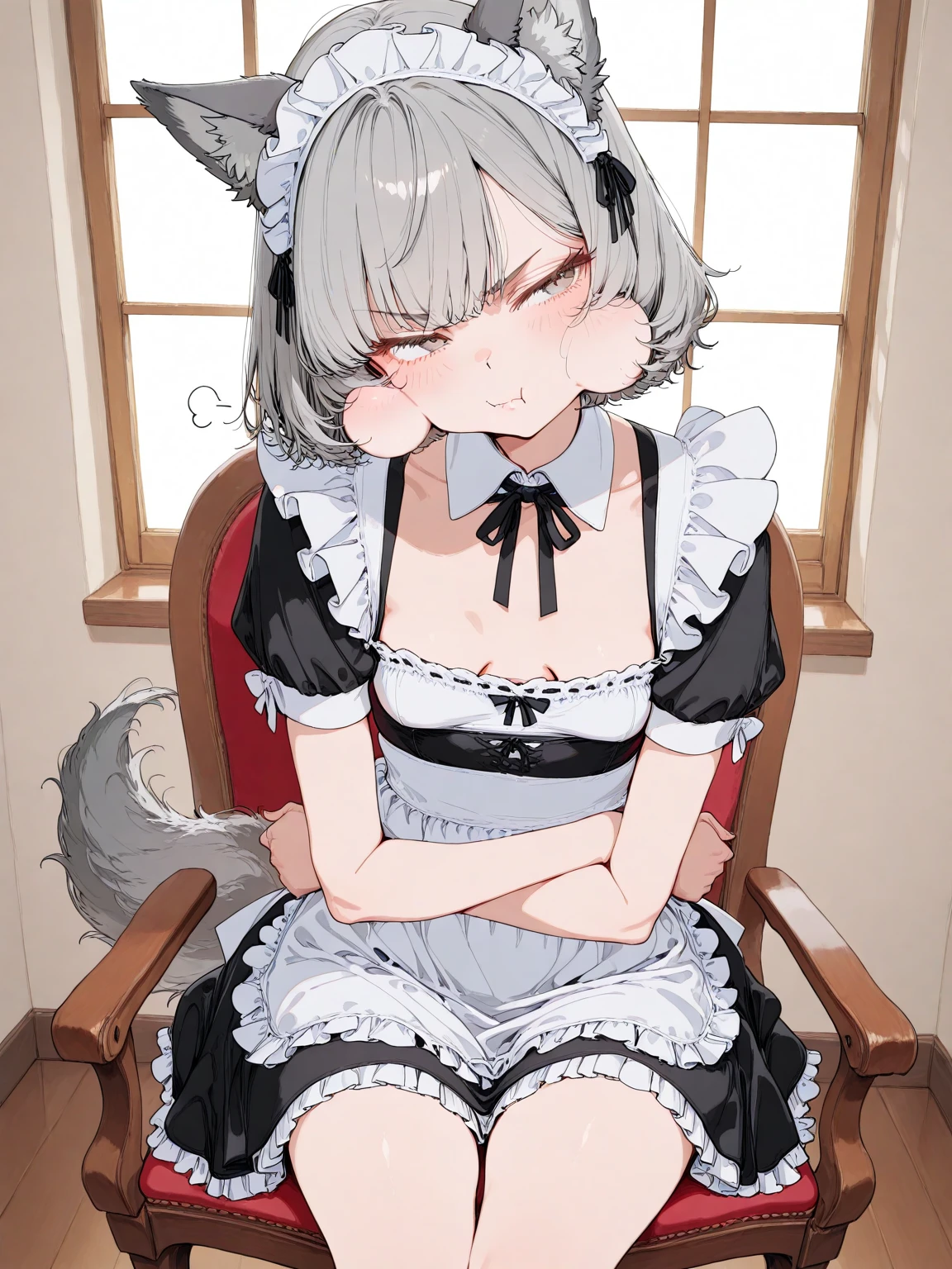 (large amount semen splashing on face, licking penis, cum hair:1.1), girl, tongue out, all fours, absurdly silver ponytail hair blunt bangs, blue half-closed eyes, cat ears, cat tail, chestnut mouth, small breast, maid uniform, bed room, blush, heavy breathing, drooling, close-up face,masterpiece, best quality, ultra-detailed hyper-realistic, muted light color, vintage retro bleed watercolor gradiation portrait, perfect composition, intricate details, soft focus, light diffusion, high resolution, (large amount semen splashing on face, licking penis, cum hair:1.1), girl, tongue out, all fours, absurdly silver ponytail hair blunt bangs, blue half-closed eyes, cat ears, cat tail, chestnut mouth, small breast, maid uniform, bed room, blush, heavy breathing, drooling, close-up face, masterpiece, best quality, vivid light color, Vector Art, 2D flat, simple shapes, professional graphic, flat color, Sleek design