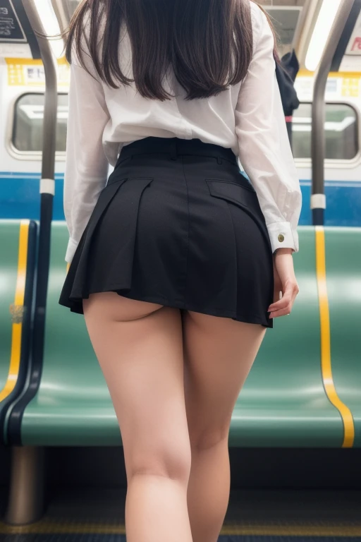 (SFW), ((photoRealistic)), (masterpiece), (highest quality:1.3), Disorganized, [:Complex details 1.3], SFW, Realistic, masterpiece, (A detailed scenario of a very crowded subway car, Detailed background of a very crowded subway car interior), standing insanely hot (Young  1) Sexy ((skirt)), ((behind skirt lifted)), ((3/4 white stockings, Big Ass)), ((Thick thighs)), (Fearful expression), (Blushed), (Perfect figure)), Old petite man touches young  girl&#39;s ass from behind 1, (((A small old man presses his chest against a young woman&#39;s back))) and (((Hold her back by her waist)))