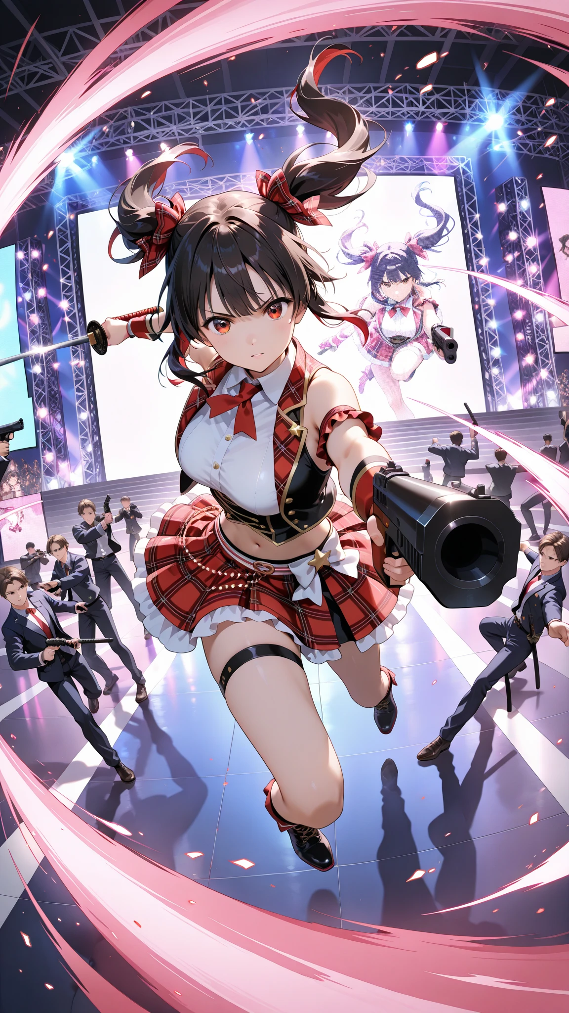 Skirt flip POV, flipping by yourself, テレ顔, 2 girl, (Character: full body), (Sweater), Pleated miniskirt, emphasizes hips, (emphasizes bust), outdoors, sunny, BODY/, (Perfect Hands), (Perfect Anatomy), (Perfect Body Structure), ((2 Arms)), ((2 Legs)). QUALITY/, Masterpiece, Best Quality, High Resolution, Ultra High Resolution, Perfect Pixels, Burned Border Depth, 4k, Ultra Detailed. Saturation/, Studio Lighting, Sharp Focus, Bright Colors, Portrait, Warm Tones, Soft Lighting.