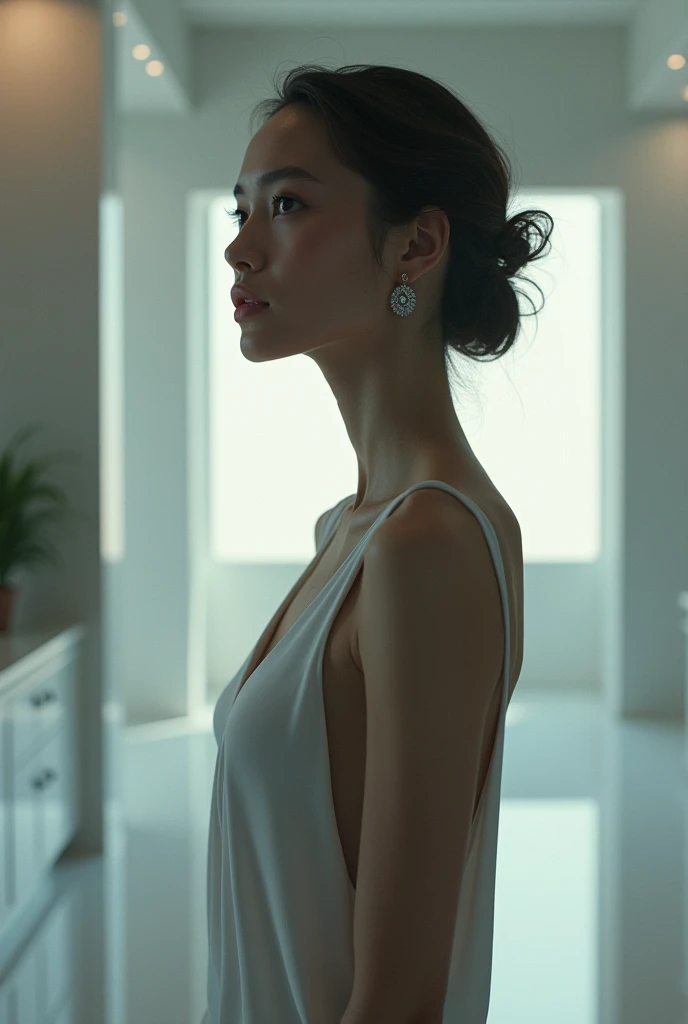 1girl, beautiful Chinese woman, wearing casual dress, gaoyuanyuan face, gaoyuanyuan body, good hands, perfect hands, photorealistic, realistic, masterpiece, best quality, highres, ultra detailed, 8k, intricate details, cinematic lighting, warm color tones, natural setting, detailed facial features, elegant posture, serene expression