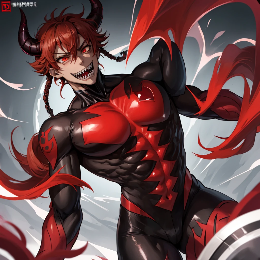 Brutal demon young man 