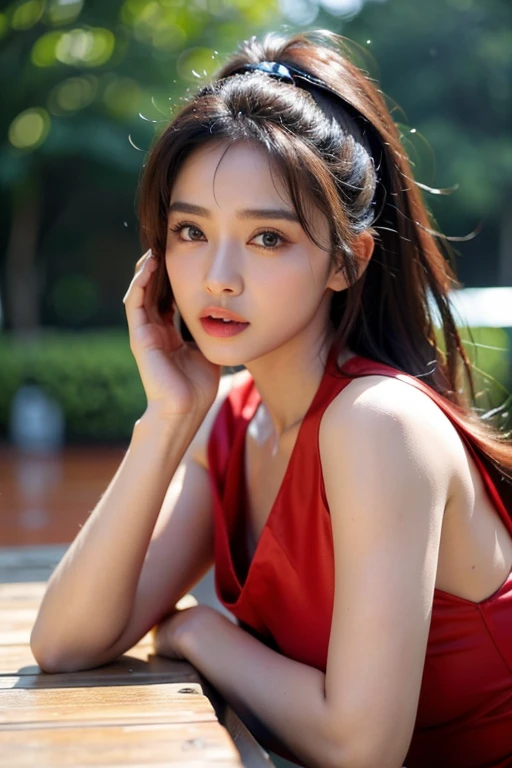 (shiny skin), makeup,red lips,smile(skinny,closed mouth,shy:1.5), huge breasts, looking at viewer, middle hair, (full body:1.5), purple eyes,(sliver hair:1.1),bangs, solo, pureerosface_v1, (best quality:1.4), stunning, fashionable, reliable, attractive, irresistible, mix4,ulzzang-6500-v1-1, high nose bridge, (photorealistic, high resolution:1.4), (8k, RAW photo, (simple background:1.4),realistic, masterpiece:1.2), (sharp focus:1.2), professional lighting, physically-based rendering,nsfw, beautiful vintage color,realistic, portrait of a firl, kind energetic, cheerful, creative, accurate responses, knowledgeable, with sparkling eyes and a contagious smile,
airasia uniform,red suit,white compression v-neck shirt,red tight skirt,red shoes,