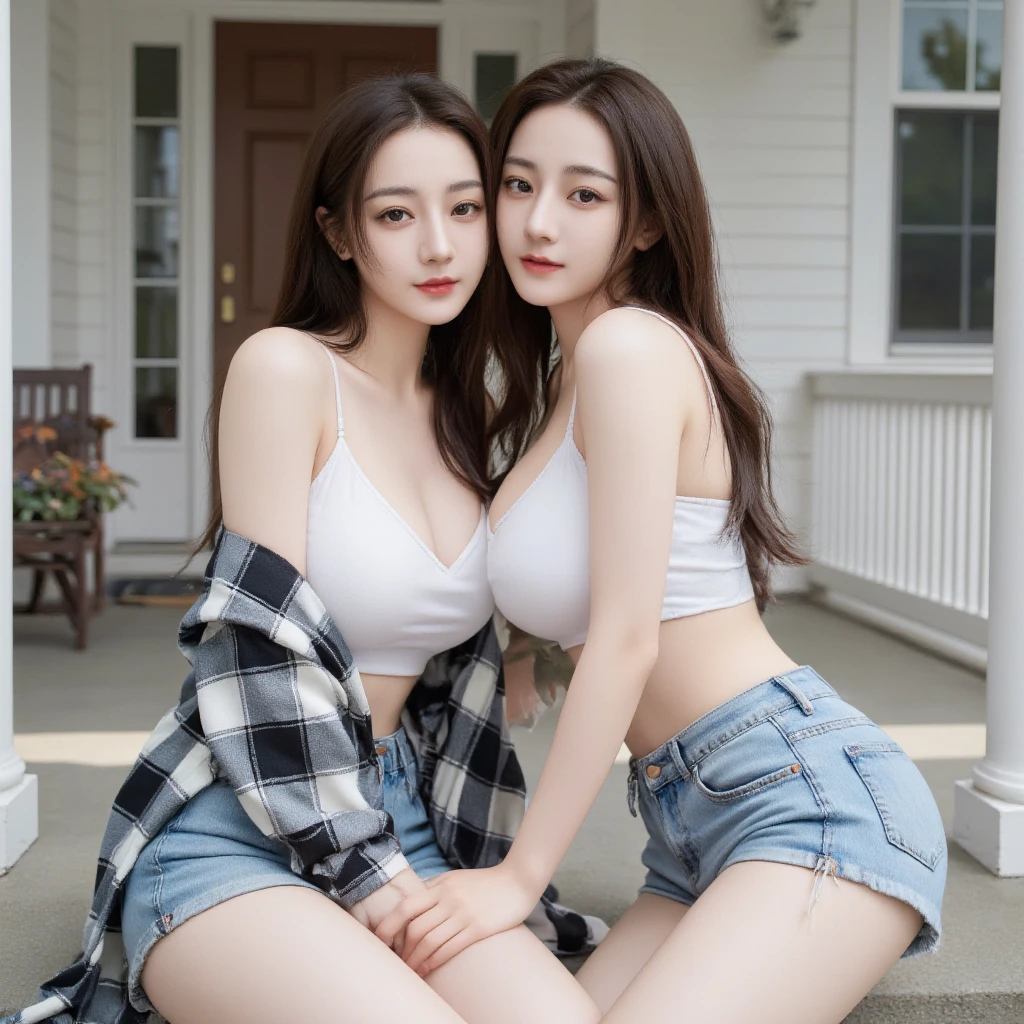 huge breasts,Larger breasts,amazing breast size,h cup,Two young girls hugging each other tightly,Look each other in the eye,将Naked breasts正面紧紧的挤在一起,Naked breasts,nude,Smaller thongs,rainy day,sea,wave。Wear big earrings,clothes wet,There is a lot of water on the skin,sexy pose,Mixed-race beauty,big eyes,bigger eyes,Very white skin,moist red lips,Smile,Shy and cute expression,There are deep dimples on the face,thin,很thin,Waist is very thin,The thighs are thin,Big hips,long brown hair,Partial long hair,White and smooth skin,Red cheeks,A lot of sweat,skin is smooth and fair,flawless skin,Fair and shiny skin,cold white skin,Bright light