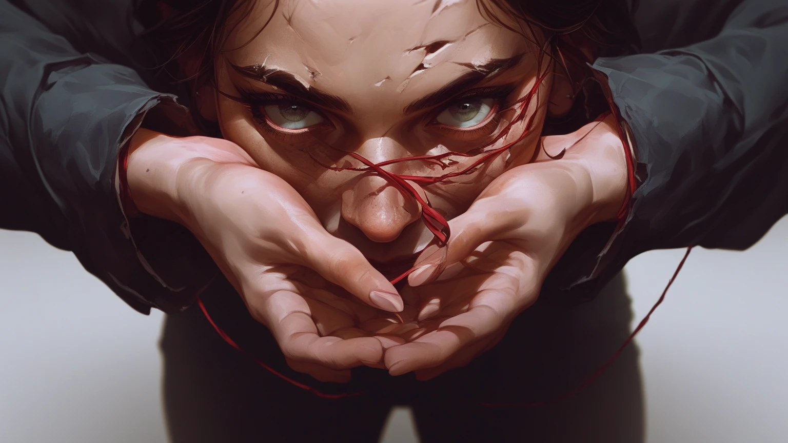 (corporal horror:1.4), portrait , close , (biomachine:1.3), (Bloody:1.2), living things, (flashy:1.2), Hans Giger, many hands, (tangled:1.2),
granular, extremadamente detailed, 複雑なdetailed, dynamic lighting, realistic, Natural light, weak light,
(masterpiece, detailed, High resolution: 1.2), Blood, red liquid , red