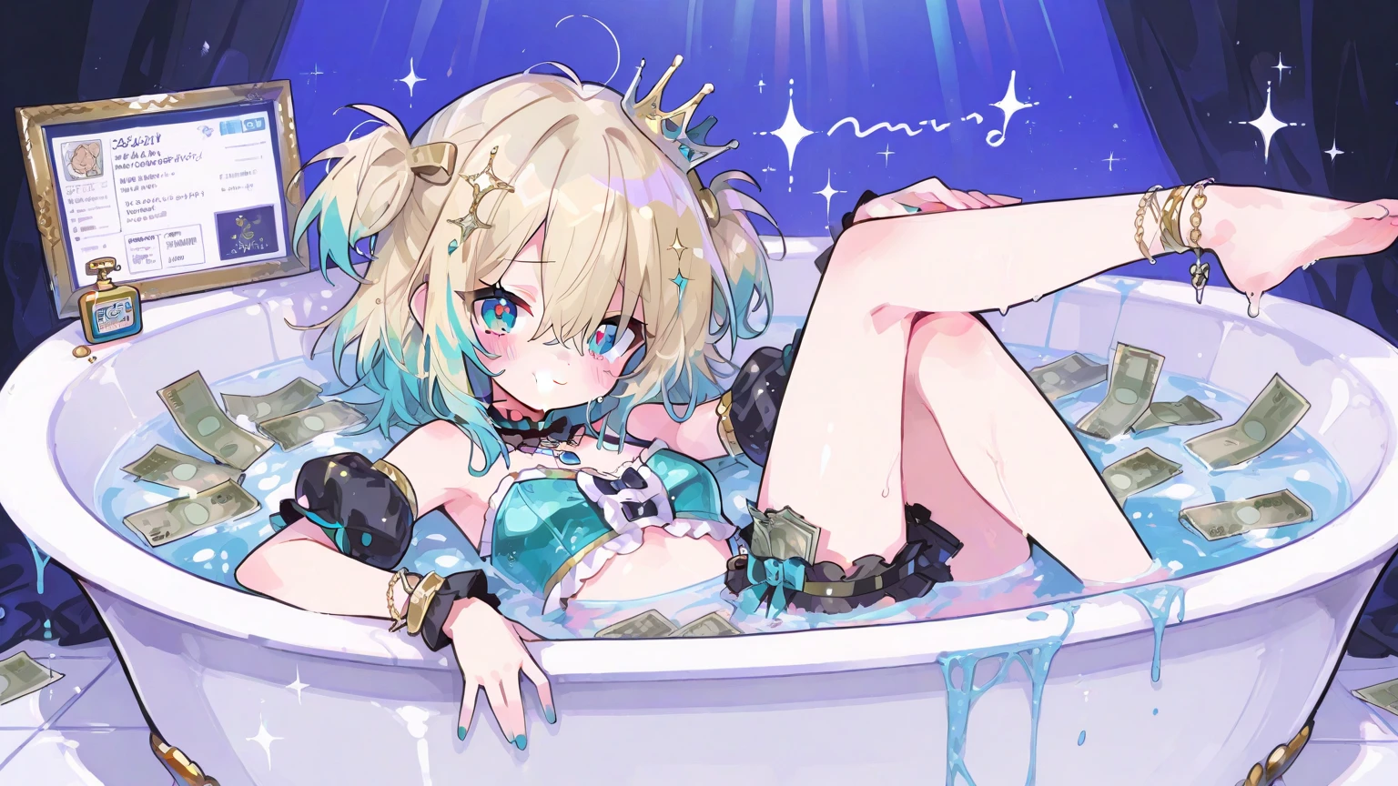,(((Ram and Rem Animator Costumes,Cosplay Costumes,Halloween))),Highest quality、High resolution、Detailed Background、(Beautiful face in every detail:1.4)、Anatomically correct、(Detailed facial expressions)、(fine grain:1.2)、 beauty、cuteカラーの髪色、Braided Ponytail、Braided bob cut、Braided twin tails、Navy School Swimsuit、(Flat Chest)、Perfect body line、Thick thighs、Please show me your whole body、
(Five beautiful girls in school swimsuits are having fun at the school pool.:1.5)、
Big smile、Laughing with your mouth open、My whole body is wet、My hair is wet too、Fun atmosphere、Embrace each other、cute仕草、cute,,(((ベルトとストラップ付きのFor women下着セット,Metal Chain,Sexy Lingerie,4 Piece Set,Porn Wear,Nightclub Temptation,For women))),